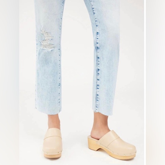 NWT DL1961 Patti Straight Leg High Rise Ankle Lt Seaglass Distressed Blue 18W - Picture 12 of 12